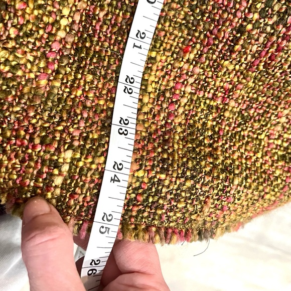Philosophy Di Alberta Ferretti Green and Pink Tweed Vintage Skirt Size 8, EUC. - Picture 11 of 11